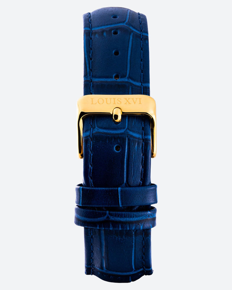 Cinturino in pelle - Blu/Oro