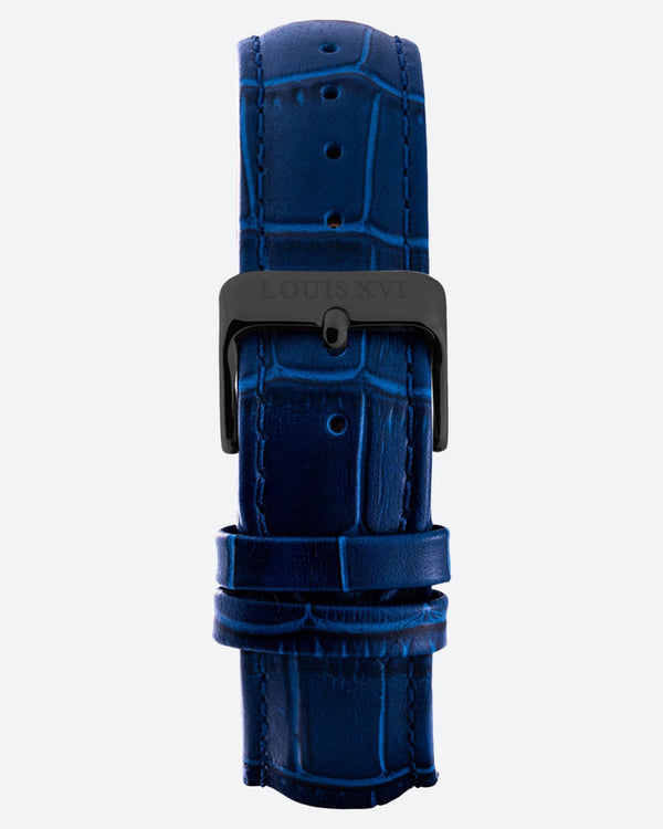 Cinturino in pelle - Blu/Nero