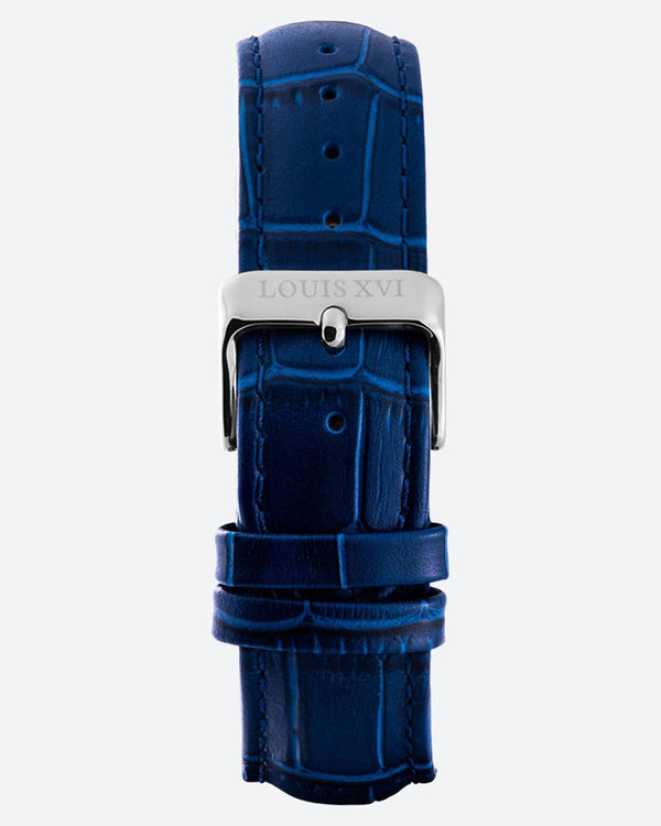 Cinturino in pelle - Blu/Argento